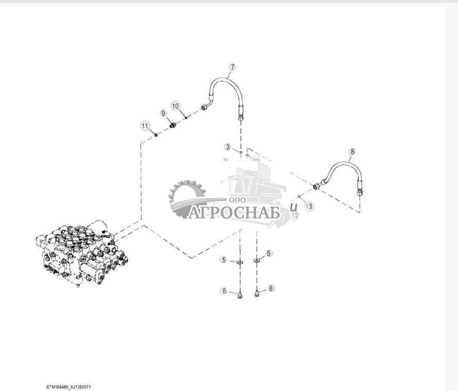 Pin Disconnect Valve Hydraulic Lines, Z-Bar 